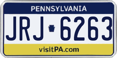 PA license plate JRJ6263