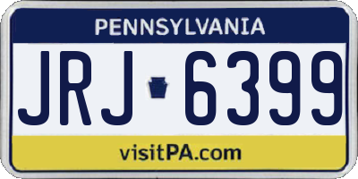 PA license plate JRJ6399
