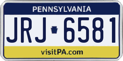 PA license plate JRJ6581