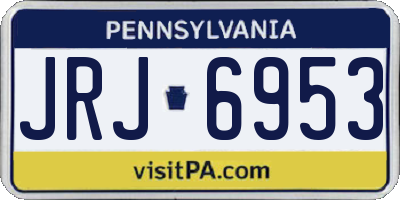PA license plate JRJ6953