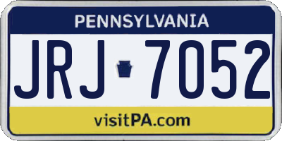 PA license plate JRJ7052