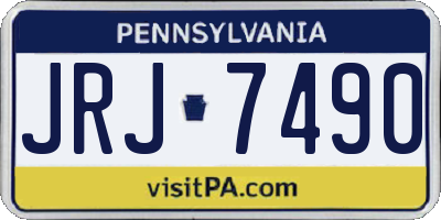 PA license plate JRJ7490