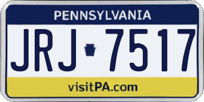 PA license plate JRJ7517