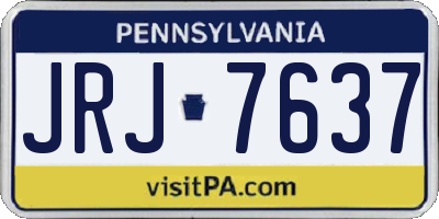 PA license plate JRJ7637