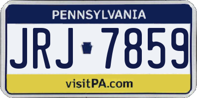 PA license plate JRJ7859