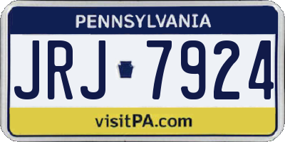 PA license plate JRJ7924