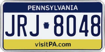 PA license plate JRJ8048