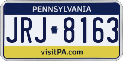 PA license plate JRJ8163