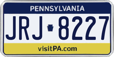 PA license plate JRJ8227