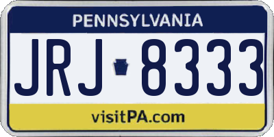 PA license plate JRJ8333