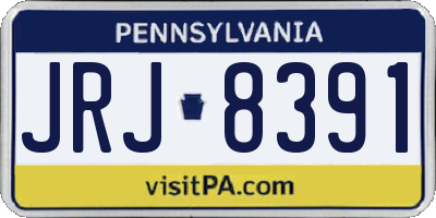 PA license plate JRJ8391