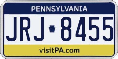 PA license plate JRJ8455