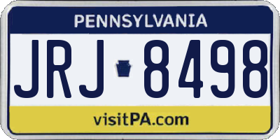 PA license plate JRJ8498