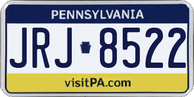 PA license plate JRJ8522