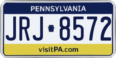 PA license plate JRJ8572