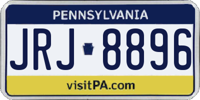 PA license plate JRJ8896