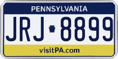 PA license plate JRJ8899