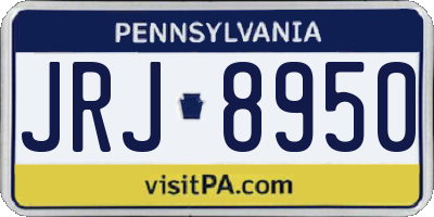 PA license plate JRJ8950