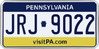 PA license plate JRJ9022
