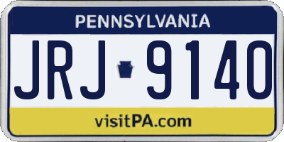 PA license plate JRJ9140
