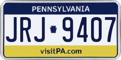 PA license plate JRJ9407