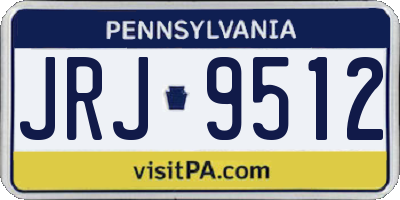 PA license plate JRJ9512
