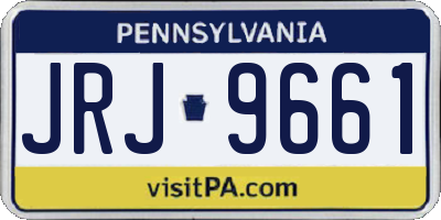 PA license plate JRJ9661