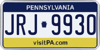 PA license plate JRJ9930