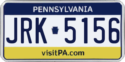 PA license plate JRK5156