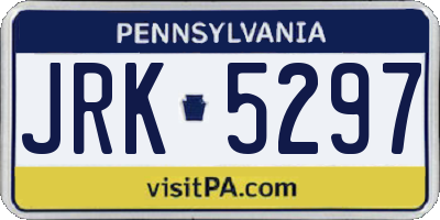 PA license plate JRK5297