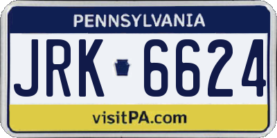 PA license plate JRK6624