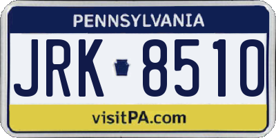 PA license plate JRK8510