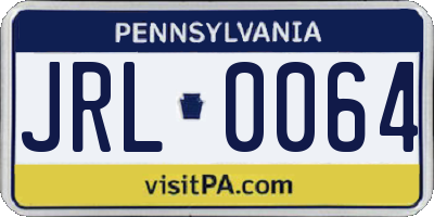 PA license plate JRL0064