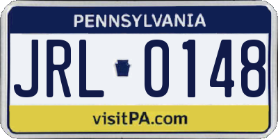 PA license plate JRL0148