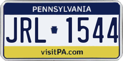 PA license plate JRL1544