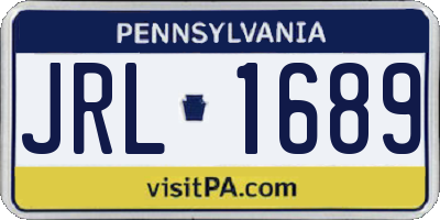 PA license plate JRL1689
