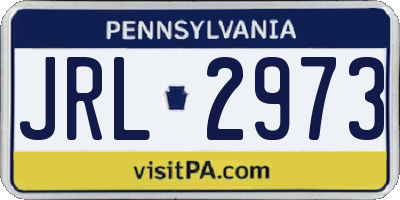 PA license plate JRL2973