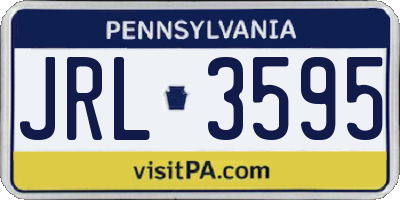 PA license plate JRL3595