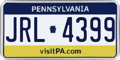 PA license plate JRL4399
