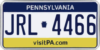PA license plate JRL4466
