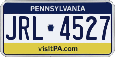 PA license plate JRL4527