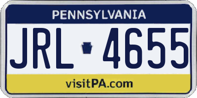 PA license plate JRL4655