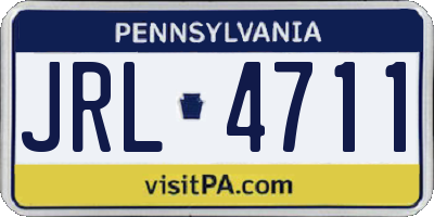 PA license plate JRL4711