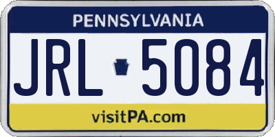 PA license plate JRL5084