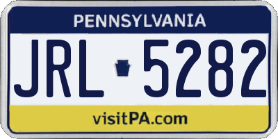 PA license plate JRL5282