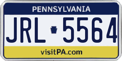 PA license plate JRL5564