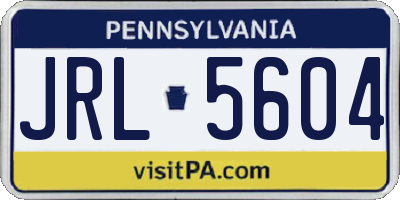 PA license plate JRL5604
