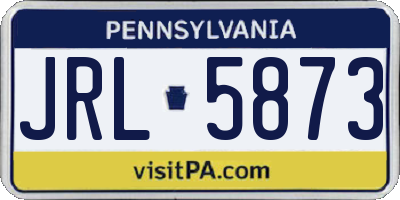 PA license plate JRL5873