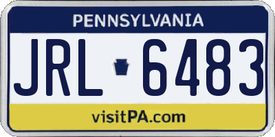PA license plate JRL6483