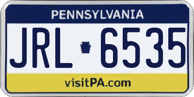 PA license plate JRL6535